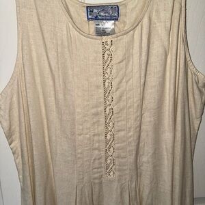 April Cornell Beige Sleeveless Maxi Dress